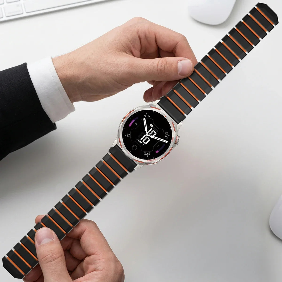 Samsung Galaxy Silicone Magnetic Watch Band Fits Watch8/Watch8 Classic/Watch9/Ultra/Ultra2