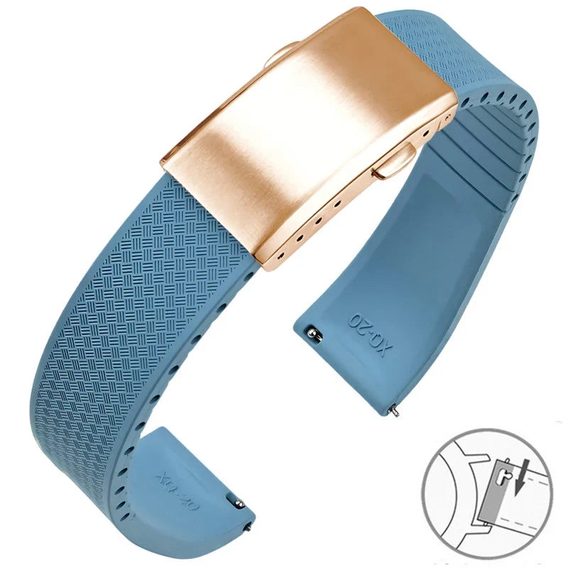 Polar Vantage, Grit X & Ignite FKM Rubber Band with Folding Clasp