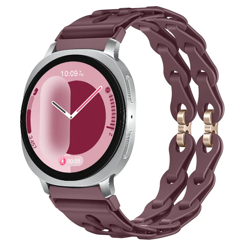 Samsung Galaxy Silicone Chain Watch Band – Watch8/Watch8 Classic/Watch9/Ultra/Ultra2 Multi