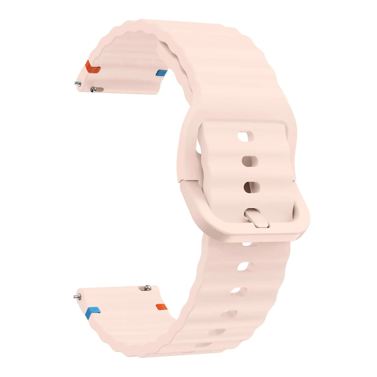 Amazfit Balance, GTR, GTS & Bip Ribbed Silicone Band, Matching Buckle