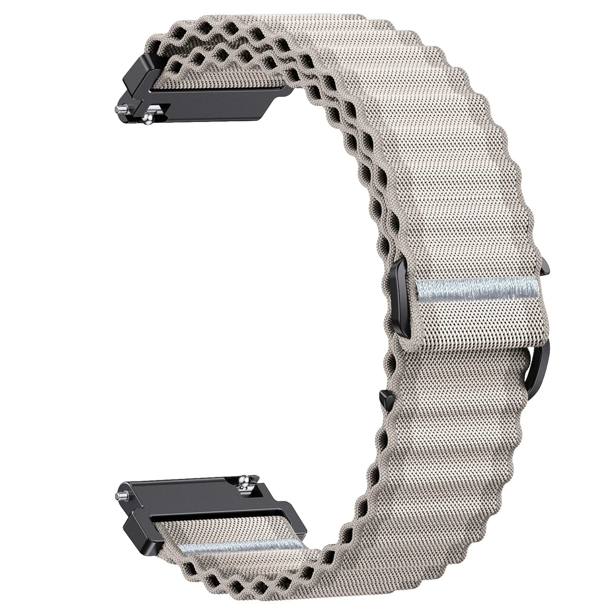 Polar Vantage, Grit X & Ignite Ribbed Nylon Loop Band, Wavy Edges