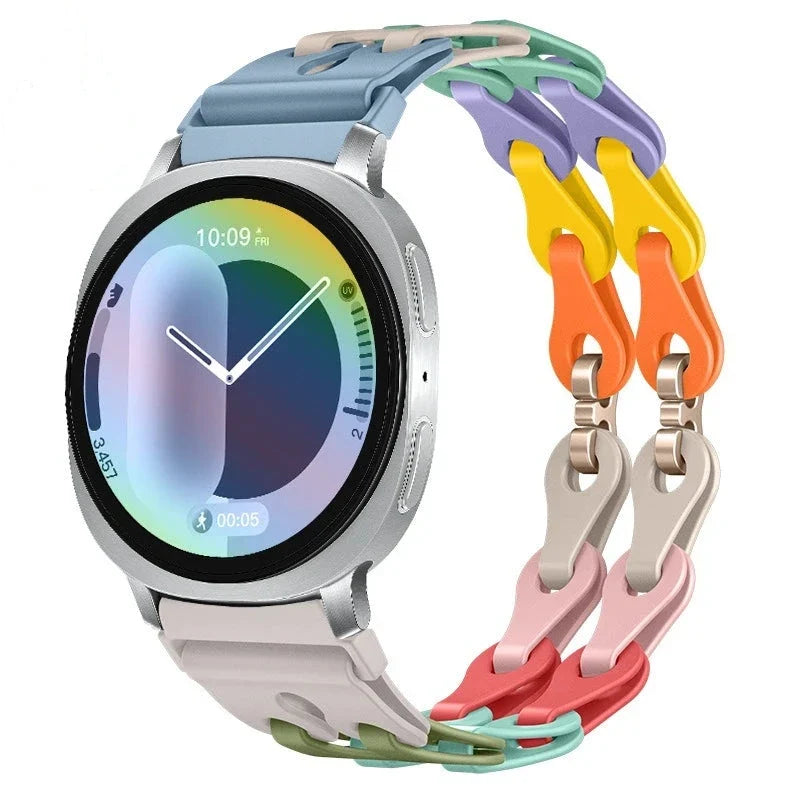 Samsung Galaxy Watch8, 9 & Ultra Silicone Chain Link Band