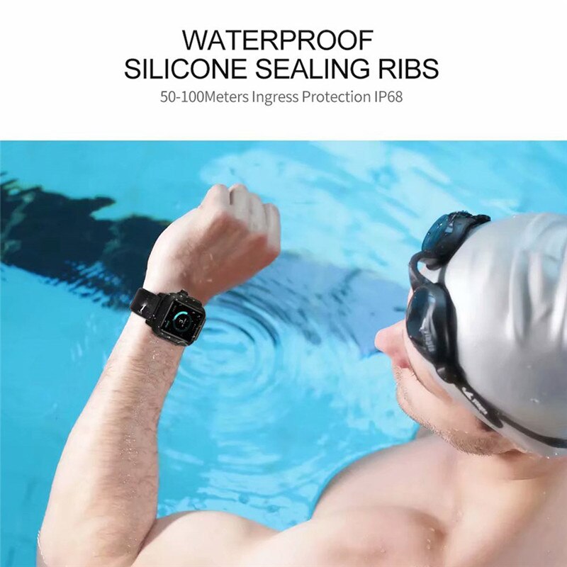 Silicone Band+Case For Apple Watch Strap - Stylish Protection