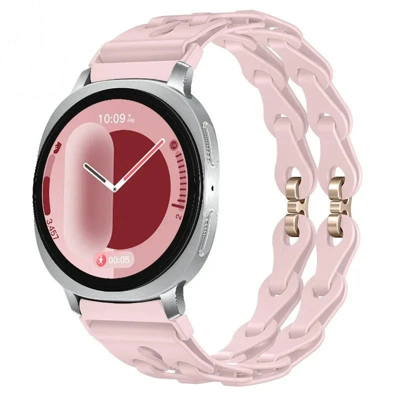 Samsung Galaxy Watch8, 9 & Ultra Silicone Chain Link Band