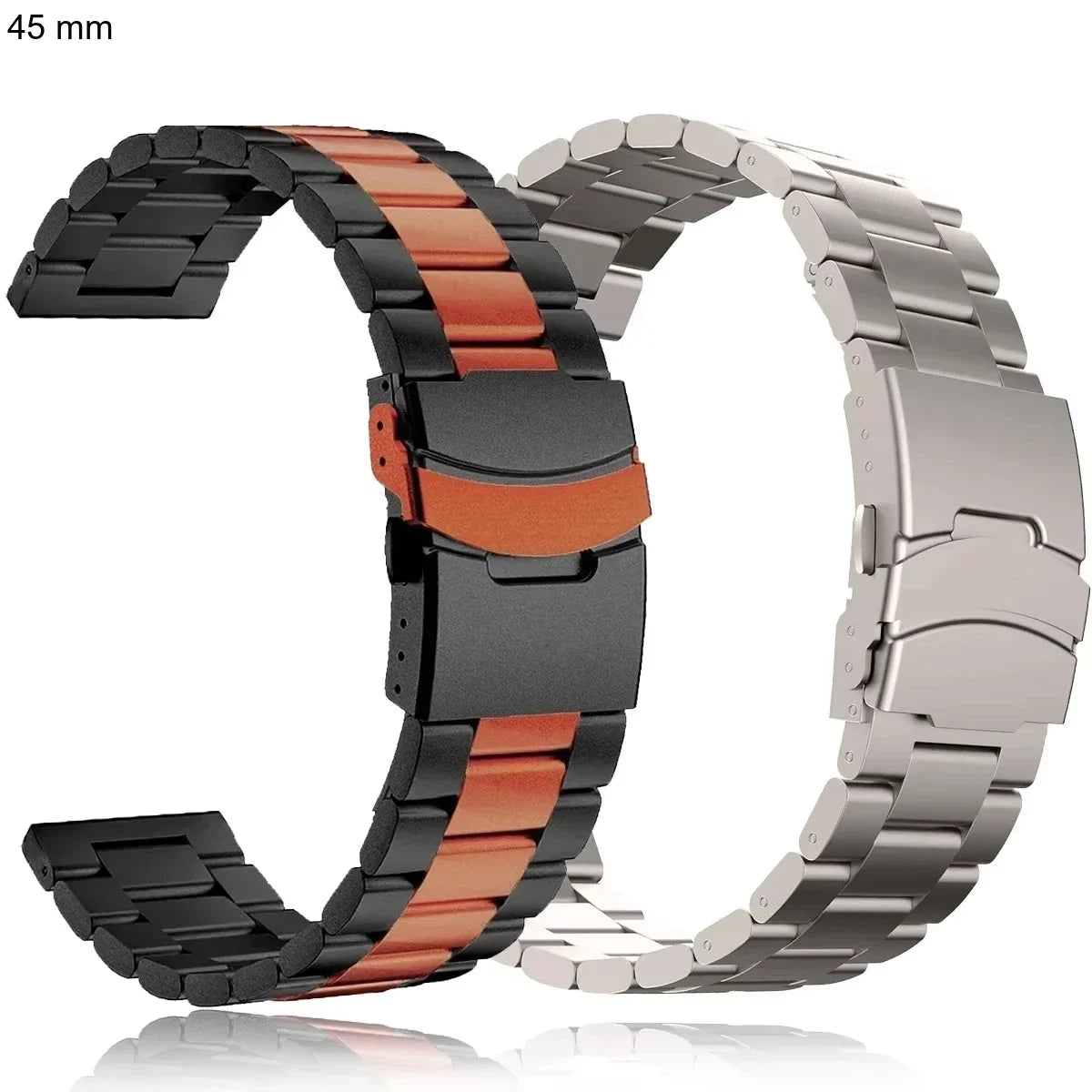 Google Pixel Watch 5, 4 & 3 45mm Titanium Link Band, Safety Clasp