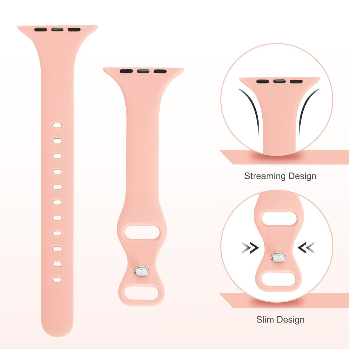 Silicone loop For Apple Watch Band/Strap Series 11/10/9/8/7/6/5/4/ SE / Ultra 1/2/3