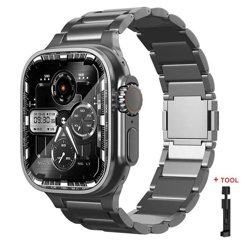 Titanium Magnetic Apple Watch Band – Metal Bracelet | Series 10/9/8/7/6/SE & Ultra 1/2/3 | 42–49mm