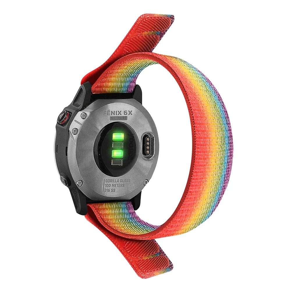 Garmin QuickFit 22/26mm Soft Nylon Hook-and-Loop Sport Band