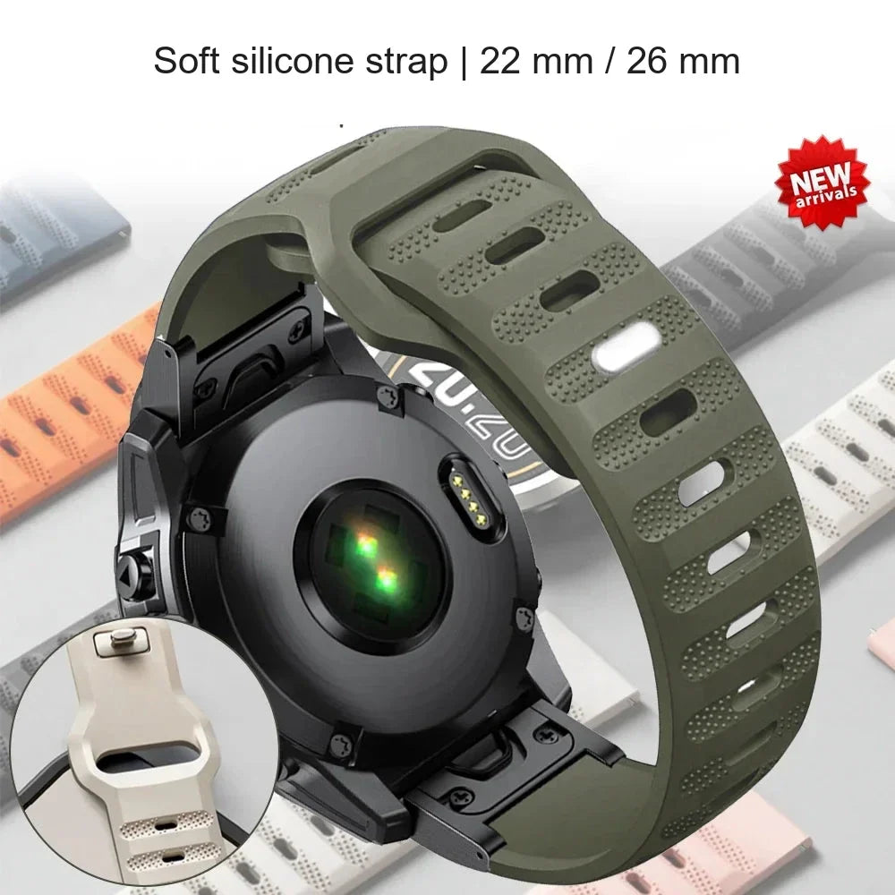 Garmin QuickFit 22/26mm Lightweight Soft Silicone Band