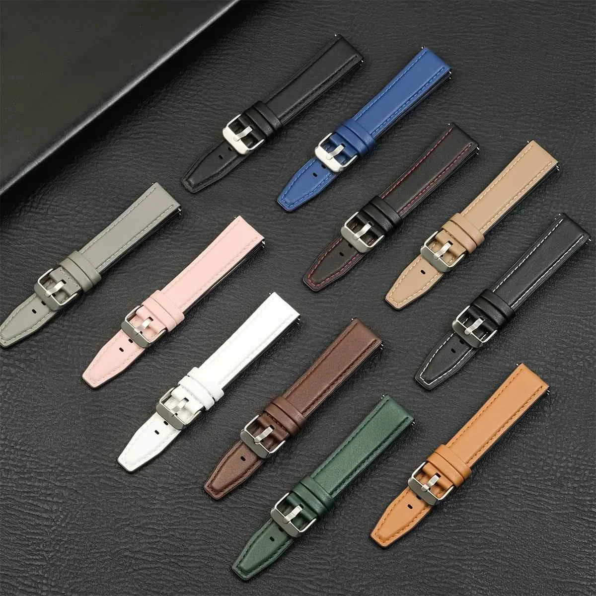 20MM / 22MM Leather Band – Samsung Galaxy Watch 6/5/4, Gear S3 & Huawei GT4 / Amazfit