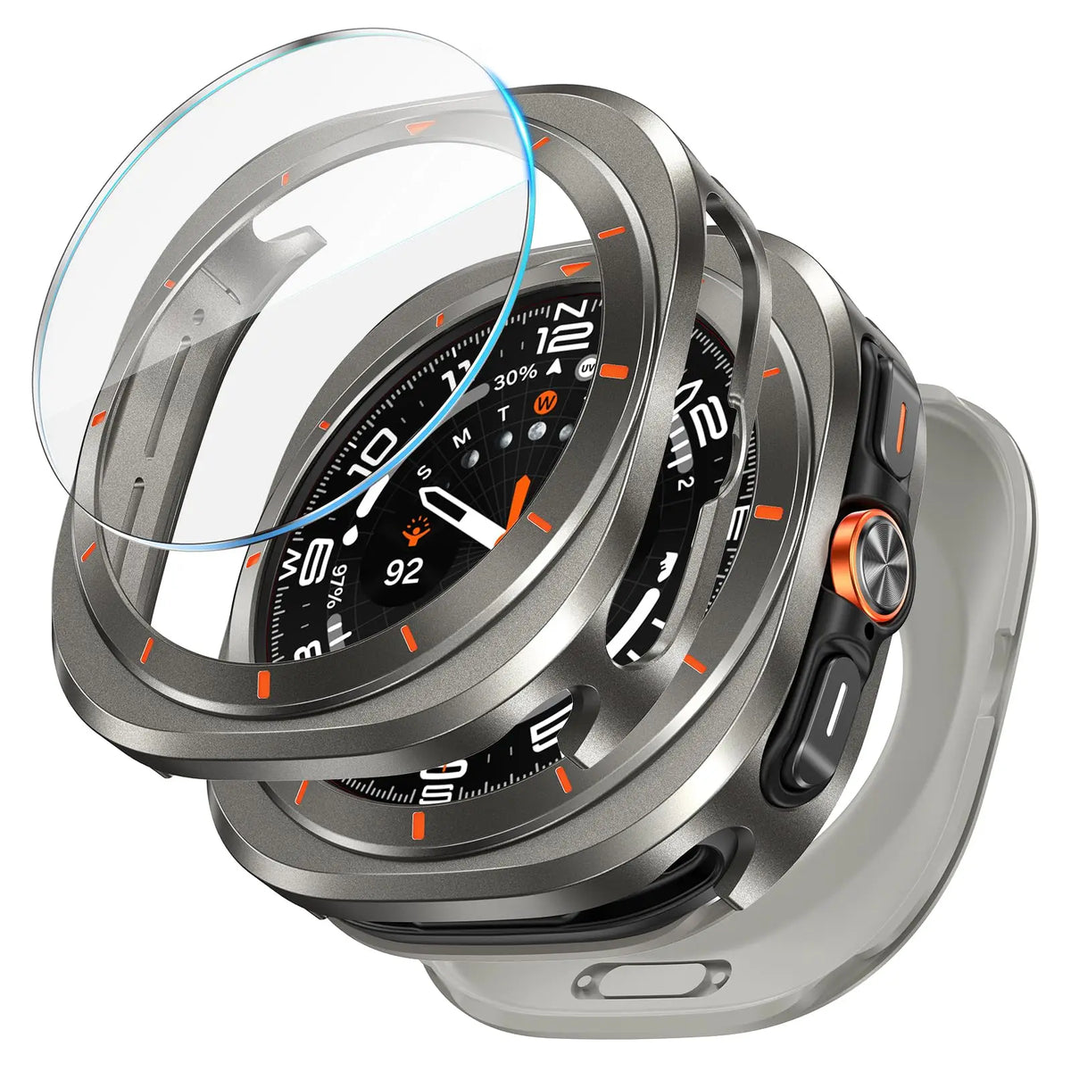 Alloy Case & Tempered Glass for Galaxy Watch Ultra 47mm (2024/2025)