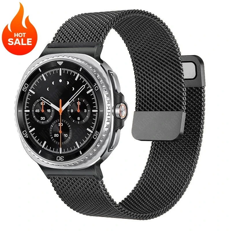 Samsung Galaxy Watch Magnetic Milanese Band | Watch 9 & 8 40mm 44mm / Watch 8 Classic 46mm / Galaxy Ultra 47mm Metal Wristband