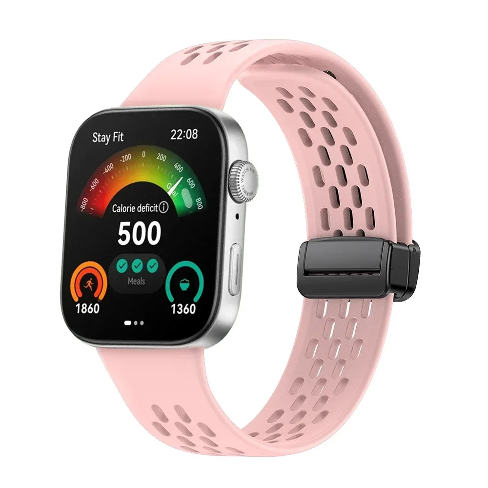 Silicone Sport Band with Magnetic Buckle for Huawei Watch Fit 3
