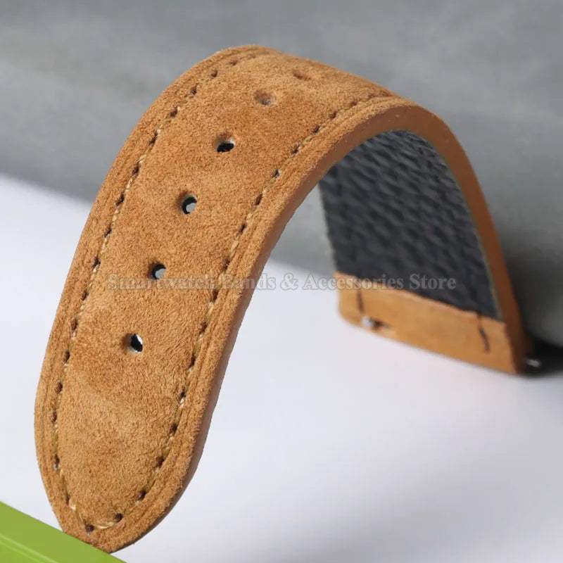 Motorola Moto Watch Vintage Suede Leather Band, Quick Release