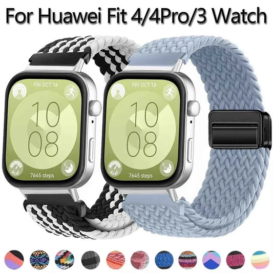 Nylon Braided Loop Band for Huawei Watch Fit 4 / Fit 4 Pro / Fit 3 – Magnetic Adjustable