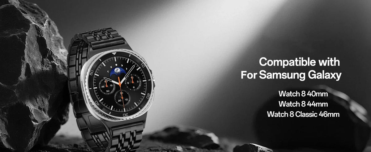 Stainless Steel Band for Samsung Galaxy Watch 8 40mm 44mm, 8 Classic 46mm & Ultra 47mm