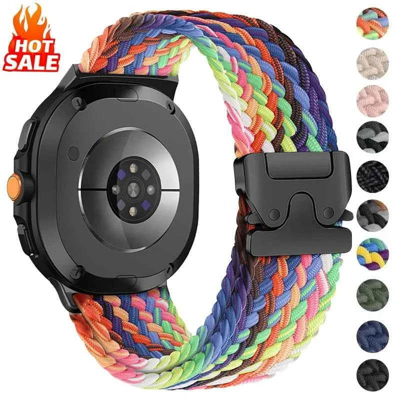 Nylon Woven Loop Band for Samsung Galaxy Watch 9 & 8 40mm 44mm & Classic 46mm | Parachute Buckle Sport Strap