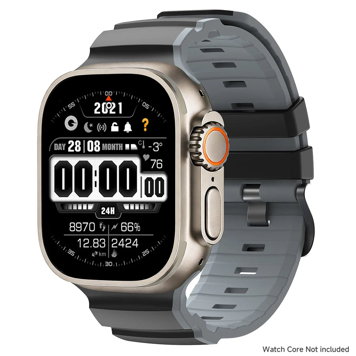Apple Watch Two Tone Sport Strap | Ultra 3/2/1 49mm / Series 11-10 46mm / Series 9-8-7 45mm / Series 6-SE-5-4 44mm Silicone Band