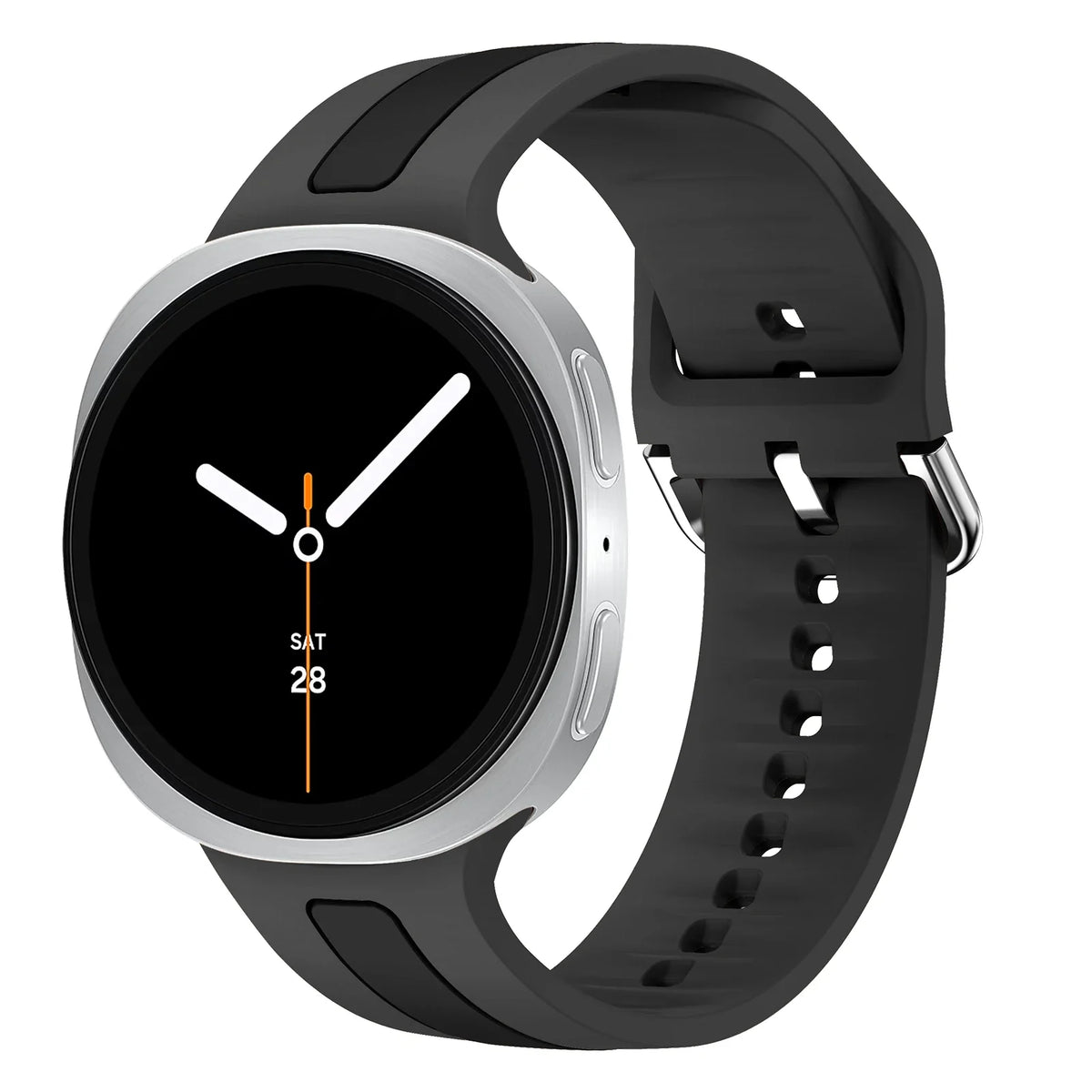 Samsung Galaxy Watch8, 8 Classic & 9 Two-Tone Stripe Silicone Band