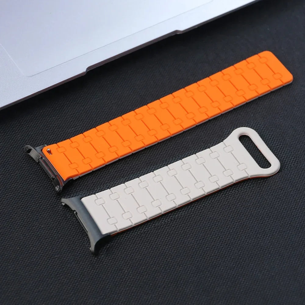 Samsung Galaxy Silicone Link Watch Band – Magnetic for Ultra/Ultra2/Watch8/Watch8 Classic/Watch9