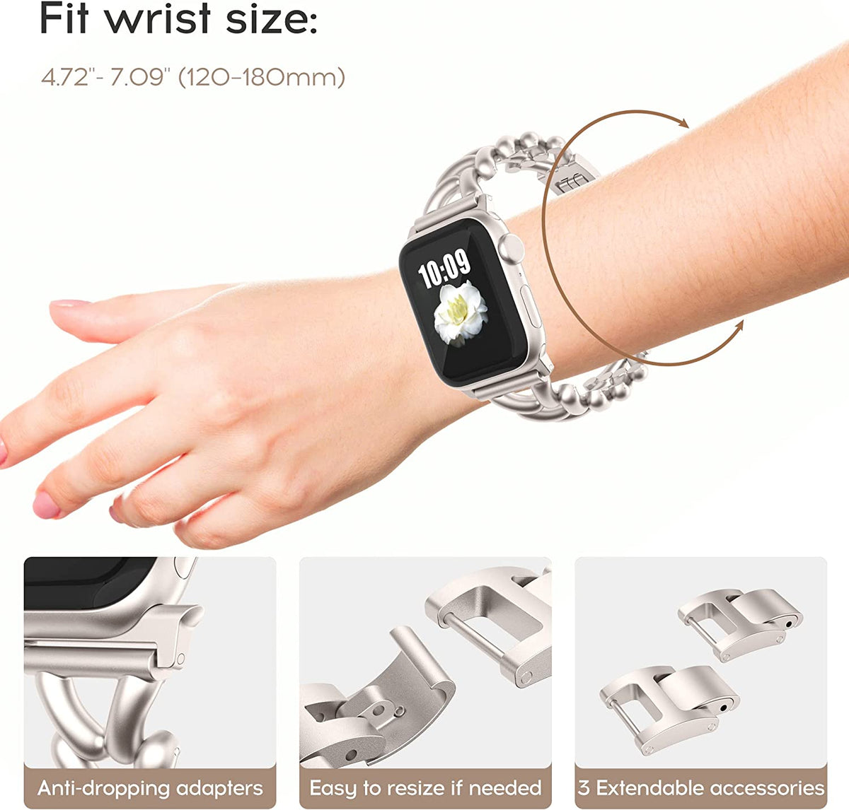Steel Apple Watch Bracelet Strap/Band Series 11/10/9/8/7/6/5/4/ SE / Ultra 1/2/3