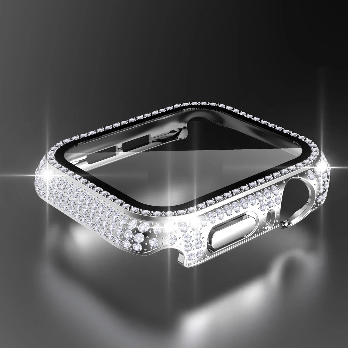Rhinestone Apple Watch Case with Screen Protector, Series 1-11 & SE