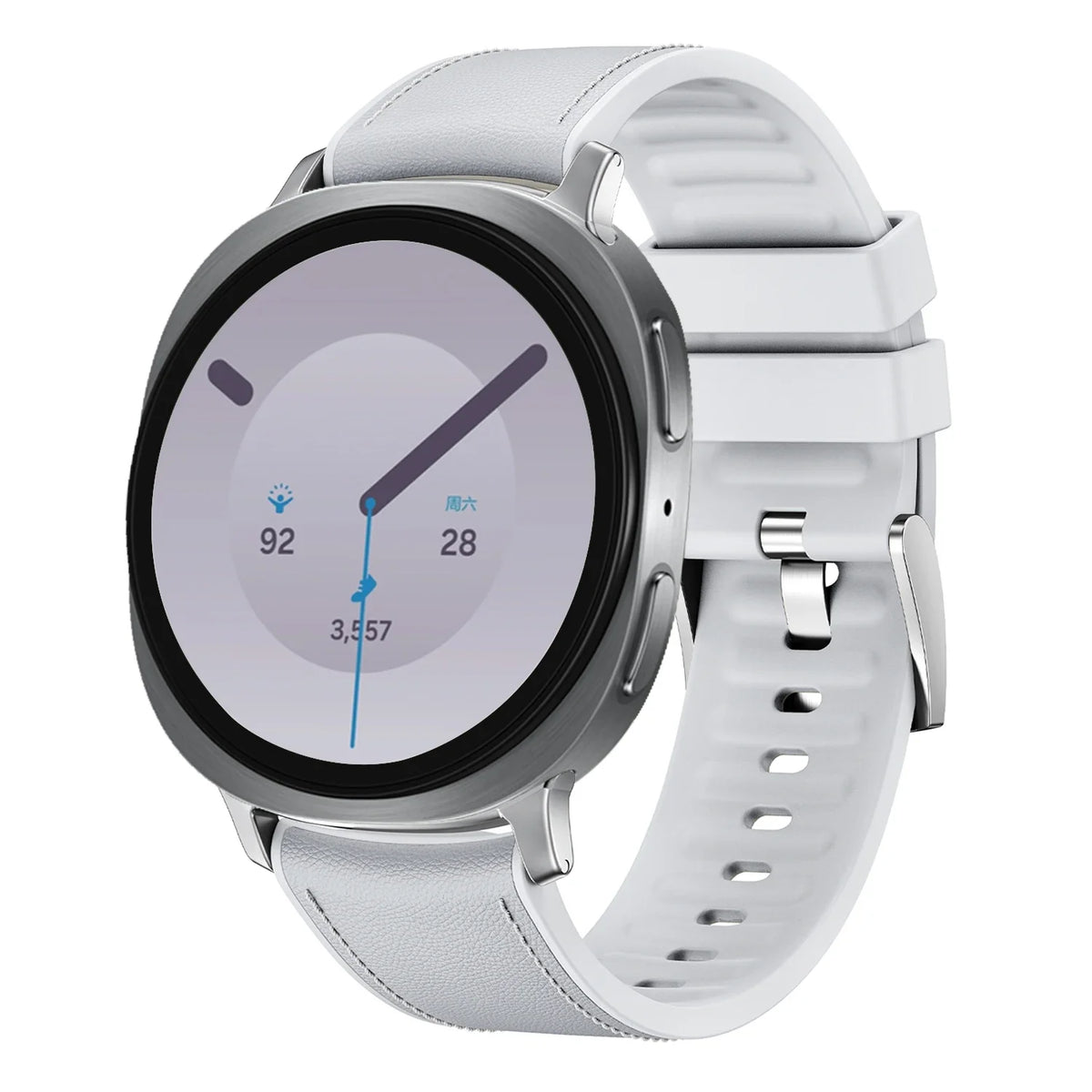Leather-Look Silicone Band for Samsung Galaxy Watch 9 & 8 40mm 44mm & Classic 46mm | Business Replacement Strap