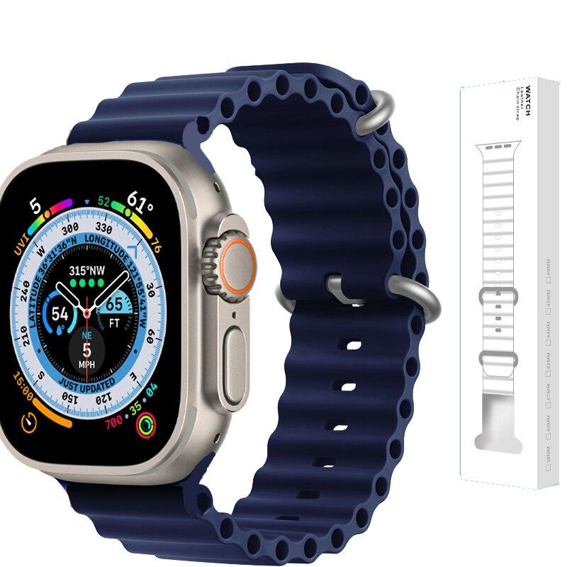 Ocean Silicone Apple Watch Band – Sporty Tapered Strap