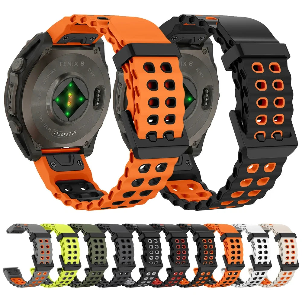 Garmin QuickFit 22/26mm Two-Tone Silicone Running Band