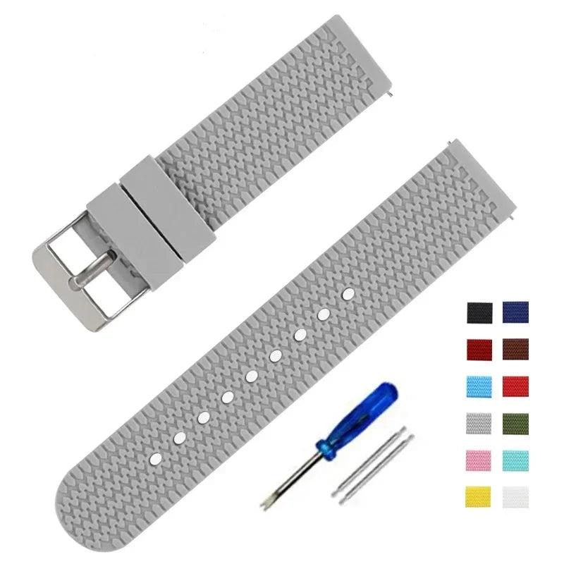 Samsung Galaxy Watch 7, 6, 5, 4 & FE Textured Silicone Sport Band
