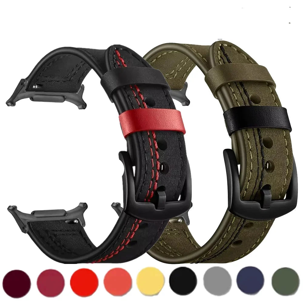 Samsung Galaxy Leather Watch Band No Gap Replacement For Ultra/Ultra2