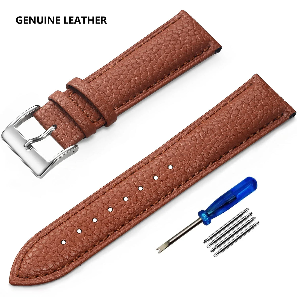 Huawei Watch & Watch GT Grained Leather Band, Spring Bars & Tool