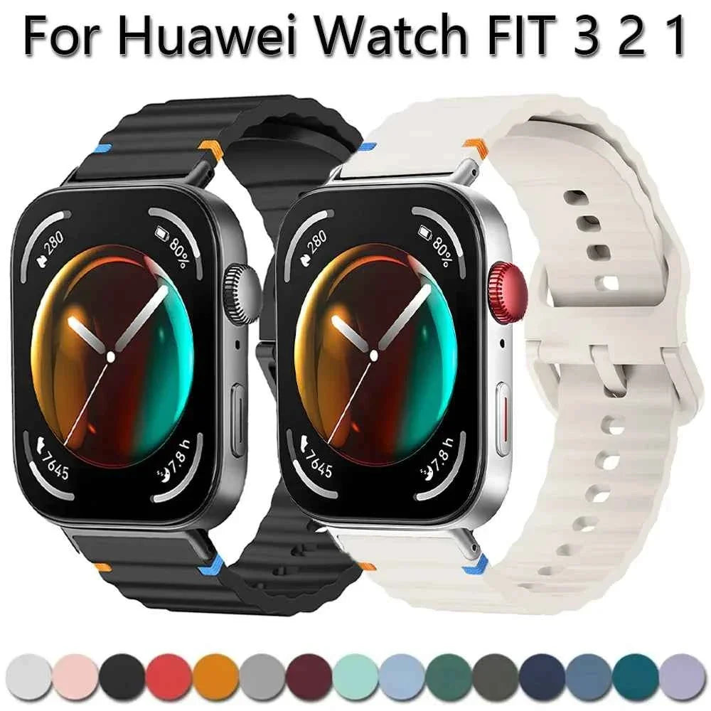 Soft Silicone Watch Band for Huawei Watch Fit 4 / 4 Pro / Fit 3 / Fit 2 / Fit 1 – Breathable