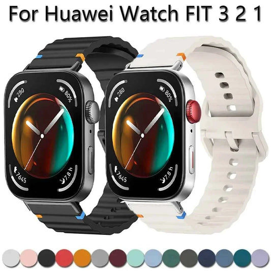 Soft Silicone Watch Band for Huawei Watch Fit 4 / 4 Pro / Fit 3 / Fit 2 / Fit 1 – Breathable