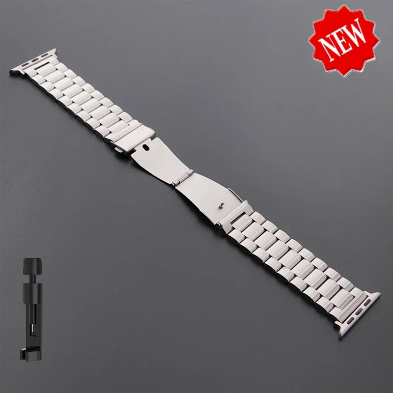 Stainless Steel Strap for Apple Watch Ultra 3/2/1 49mm – Series 11/10/9/8/7/6/SE/5/4/3 46/45/44/42/41/40/38mm