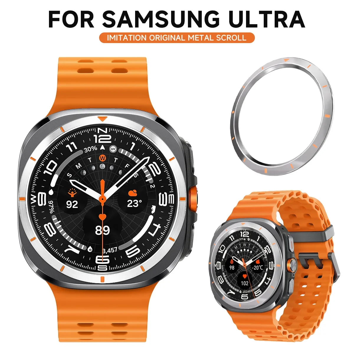Metal Bezel Ring for Samsung Galaxy Watch Ultra 47mm (2024 & 2025)