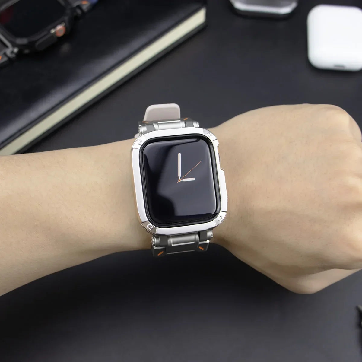 Silicone Band + TPU Case for Apple Watch – Series 11/10/9/8/7/6/SE & Ultra 1/2/3 | 44–49mm