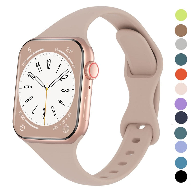 Silicone loop For Apple Watch Band/Strap Series 11/10/9/8/7/6/5/4/ SE / Ultra 1/2/3
