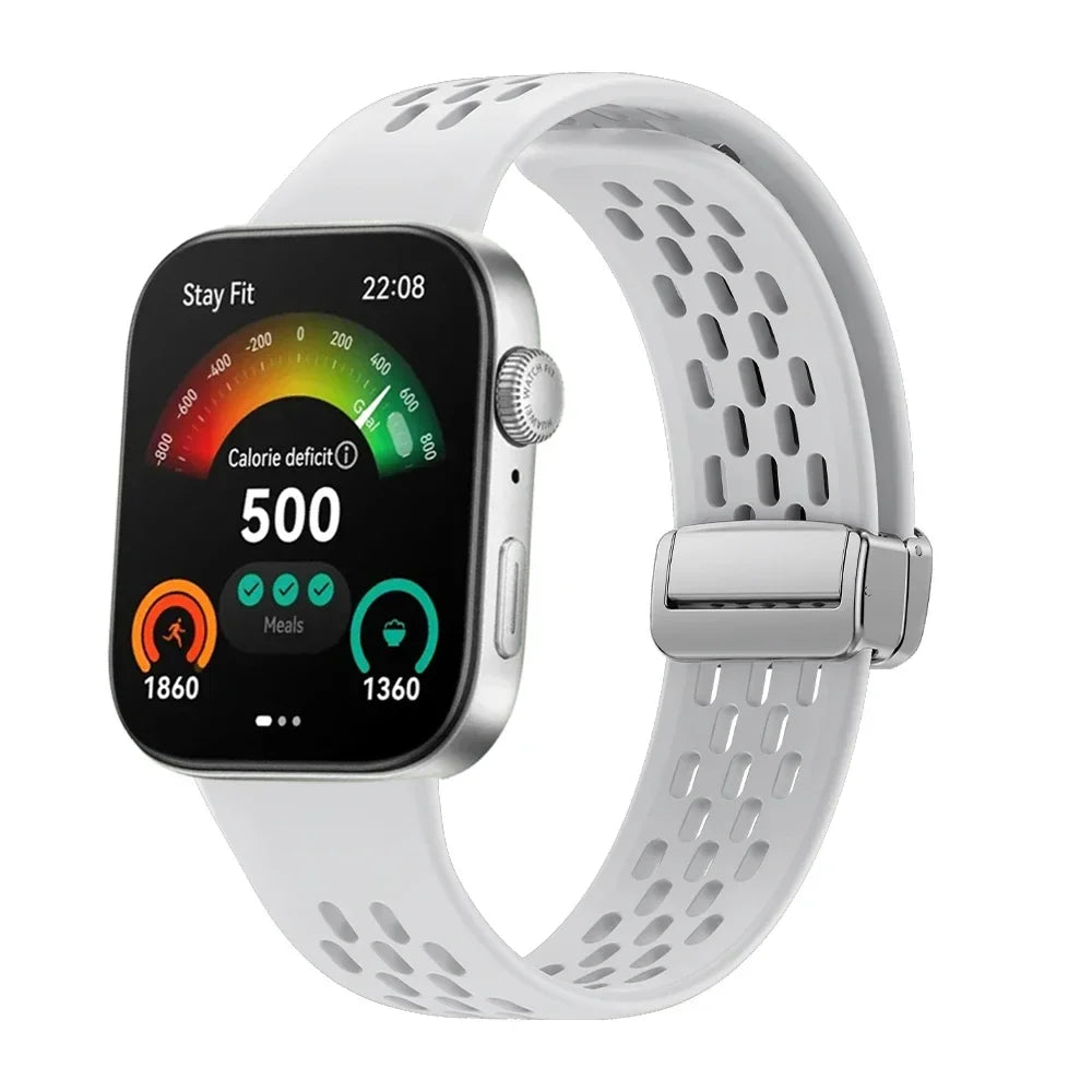 Silicone Sport Band with Magnetic Buckle for Huawei Watch Fit 3