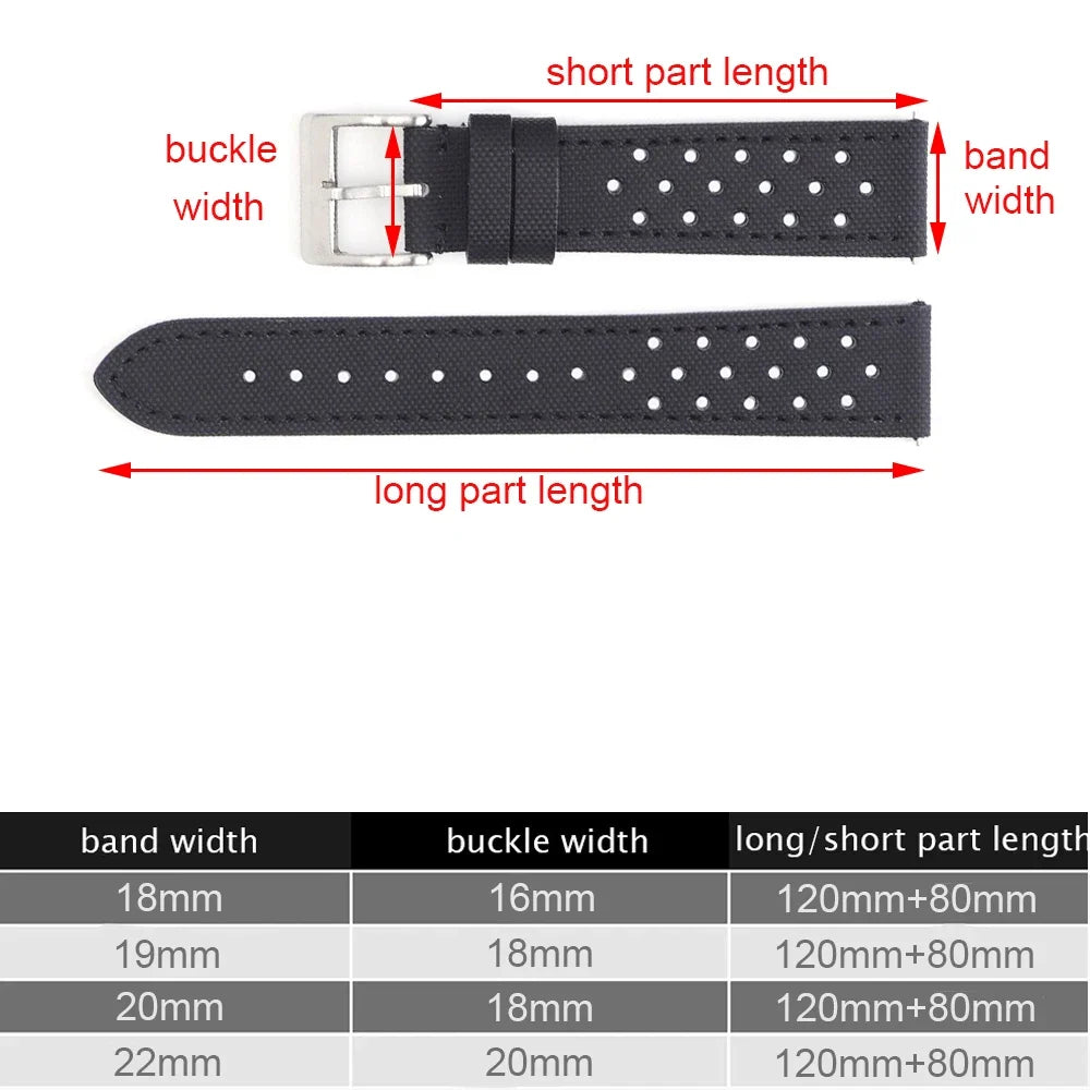 Motorola Moto Watch Perforated Sailcloth Rally Band