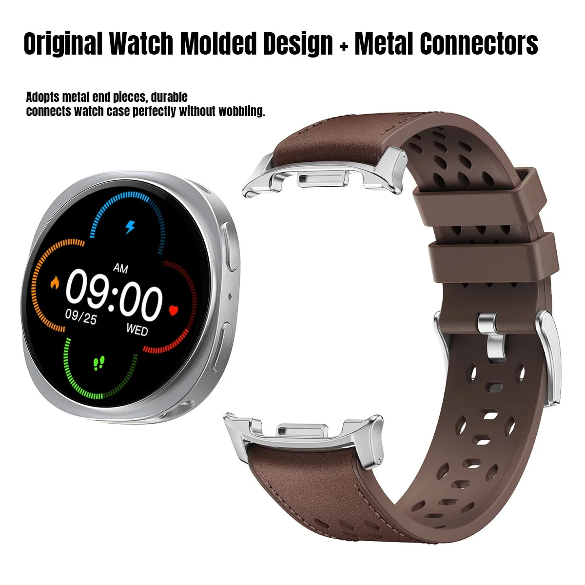 Silicone Strap for Galaxy Watch 8 & 9 40/44mm, 8 Classic 46mm