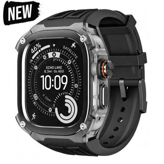 Silicone Strap & Zinc Alloy Bezel Kit for Apple Watch Ultra 1/2/3 49mm