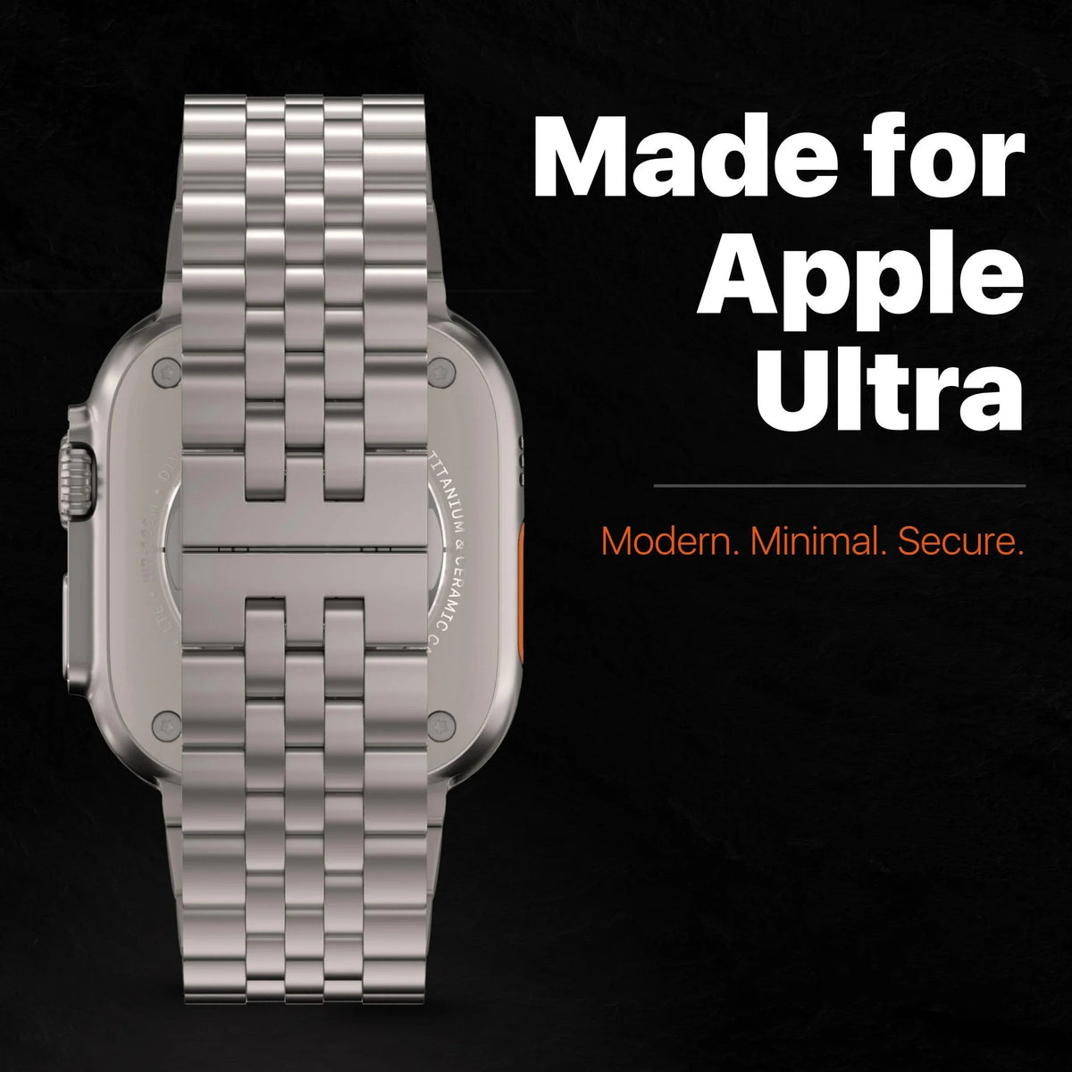 Titanium Metal Apple Watch Band – Fold Buckle Bracelet | Ultra 1/2/3 49mm