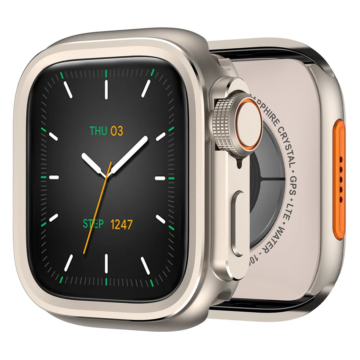 Apple Watch Aluminum Alloy Case | Ultra 3/2/1 49mm / Series 11-10 46mm / Series 9-8-7 45mm / Series 6-SE-5-4 44mm Metal Bumper