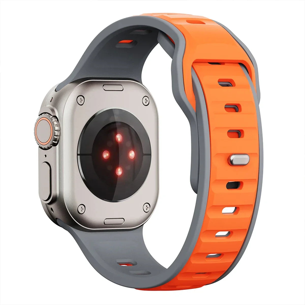 Sport Silicone Apple Watch Band – Dual-Tone | Series 11/10/9/8/7/6/SE & Ultra 1/2/3 | 44/45/46/49mm