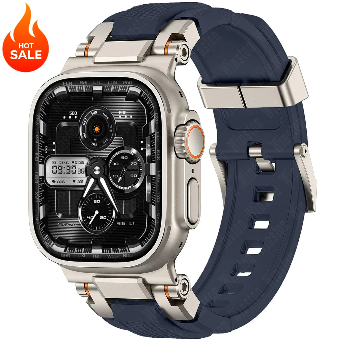 Men's Sport Silicone Strap for Apple Watch Ultra 3/2 49mm – Series 11/10/9/8/7/6 46/45/44/42mm