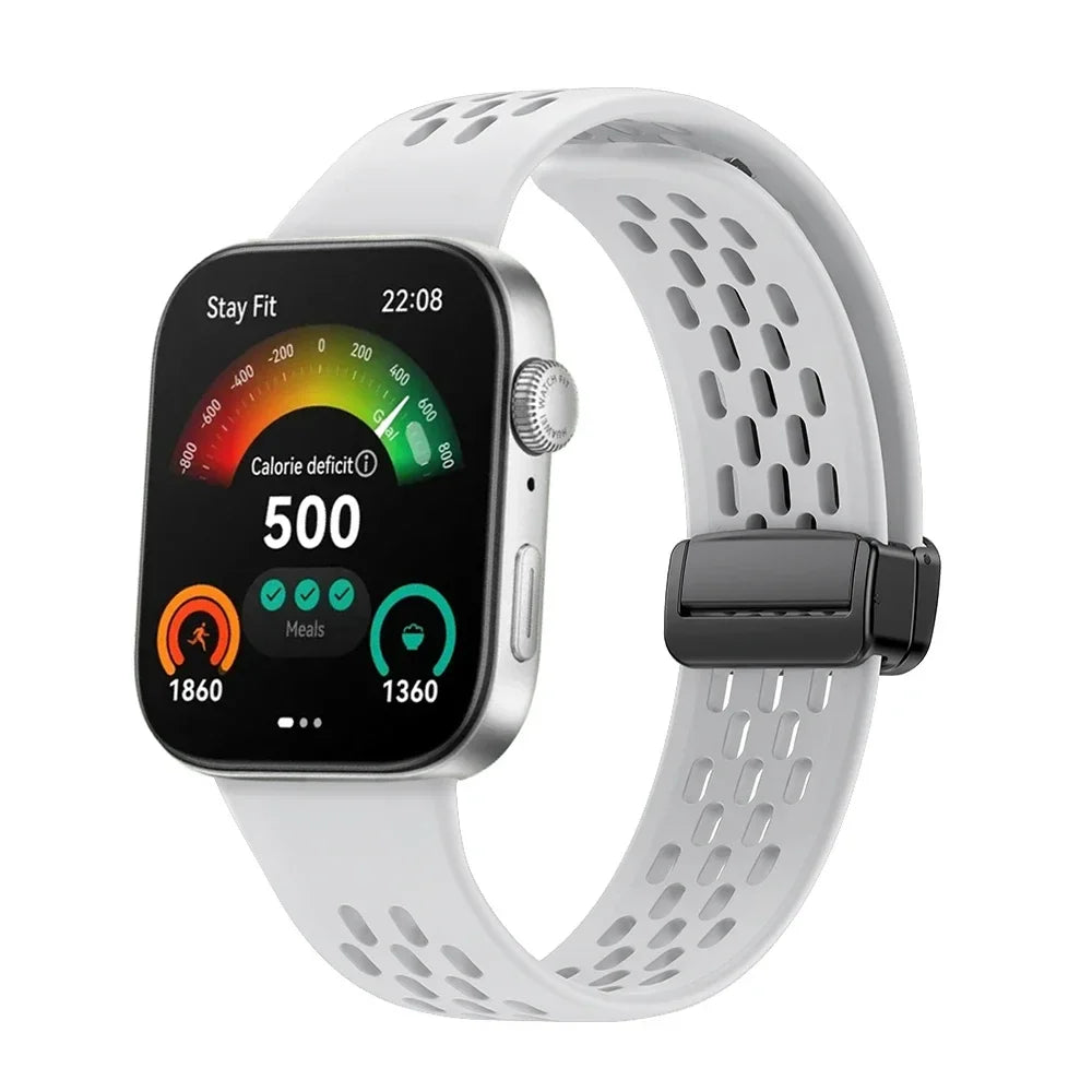 Silicone Sport Band with Magnetic Buckle for Huawei Watch Fit 3