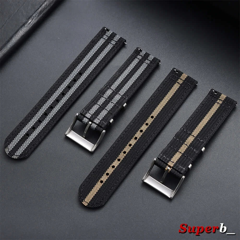 Amazfit Balance, GTR, GTS & Bip Two-Piece Ribbed Nylon Band