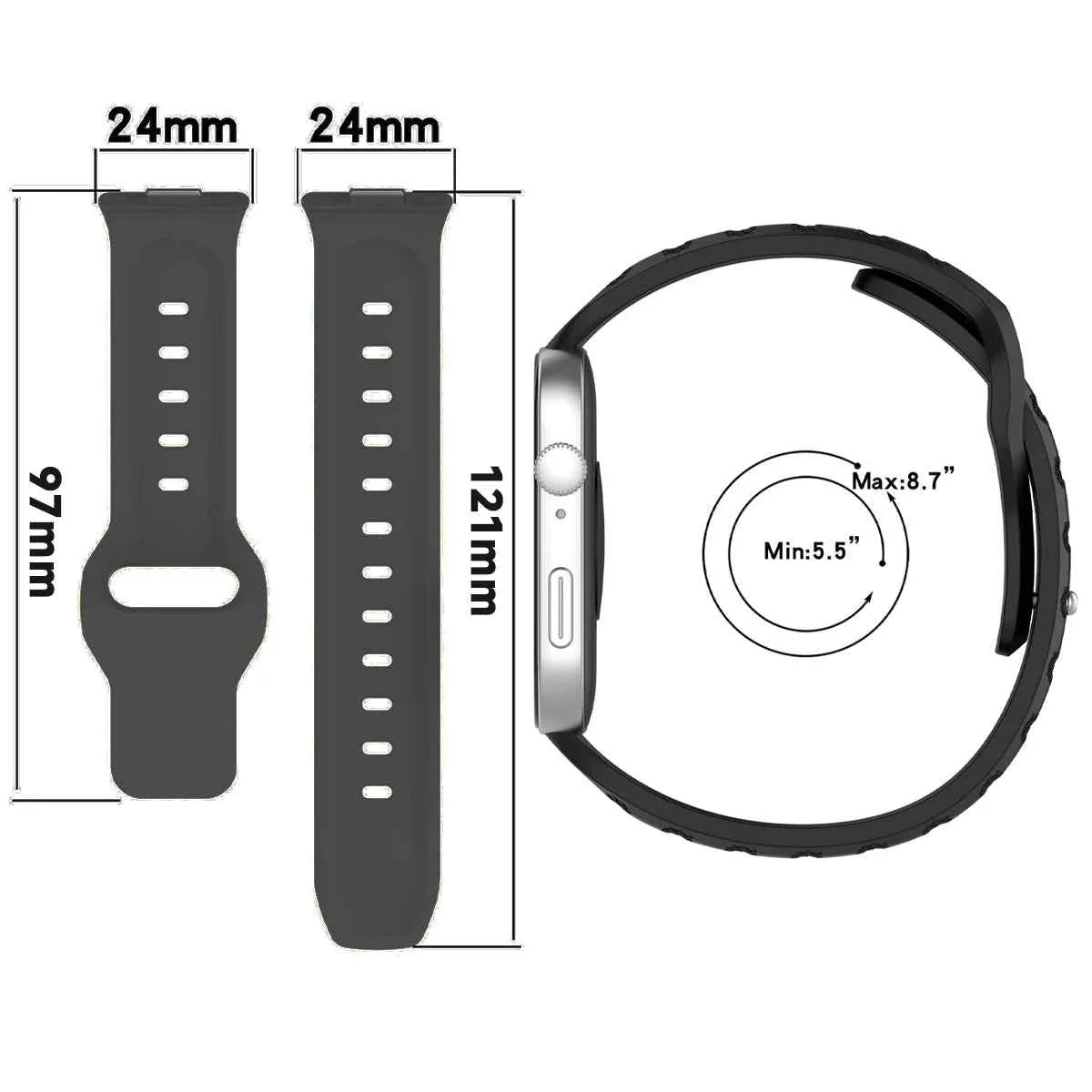 Silicone Sport Band for Huawei Watch Fit 3