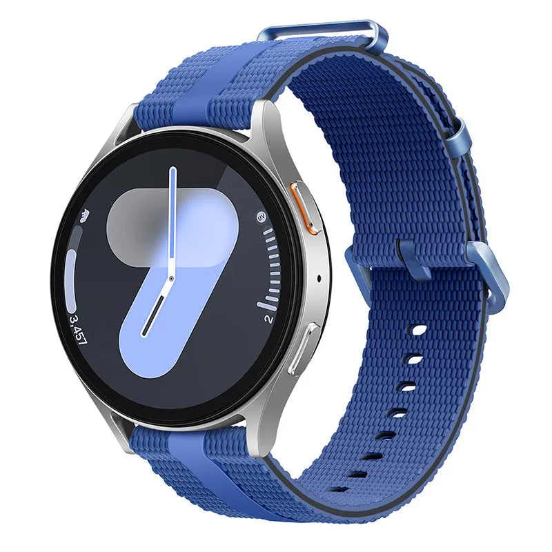 Line Silicone Sport Band for Samsung Galaxy Watch 7 6 5 4 & Huawei Watch GT6 GT5 GT4 | 18mm 20mm 22mm Universal Strap